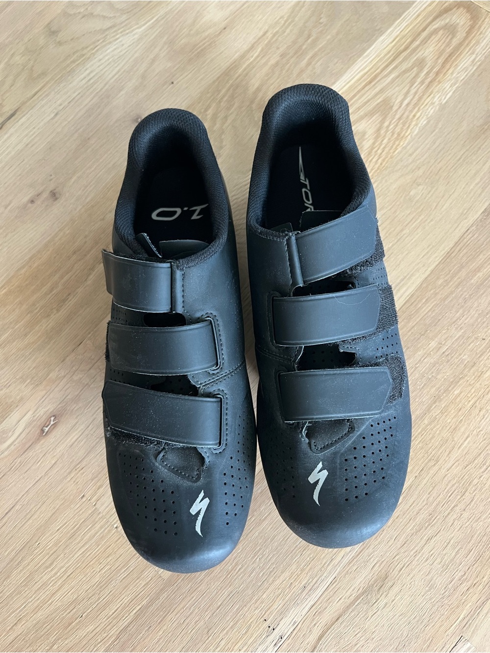 Specialized Black Road Cycling Shoes with Velcro Straps